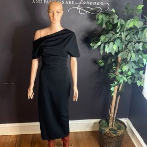 ASOS Black Off-Shoulder Dress - Size 8